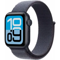 Apple Watch SE 3 GPS, 40mm Midnight Aluminum Case with Anchor Blue Sport Loop